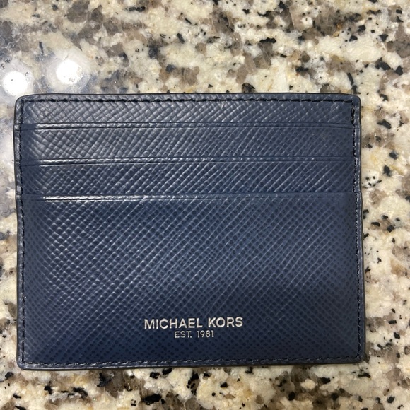 Michael Kors Blue Card Holder - Picture 1 of 2